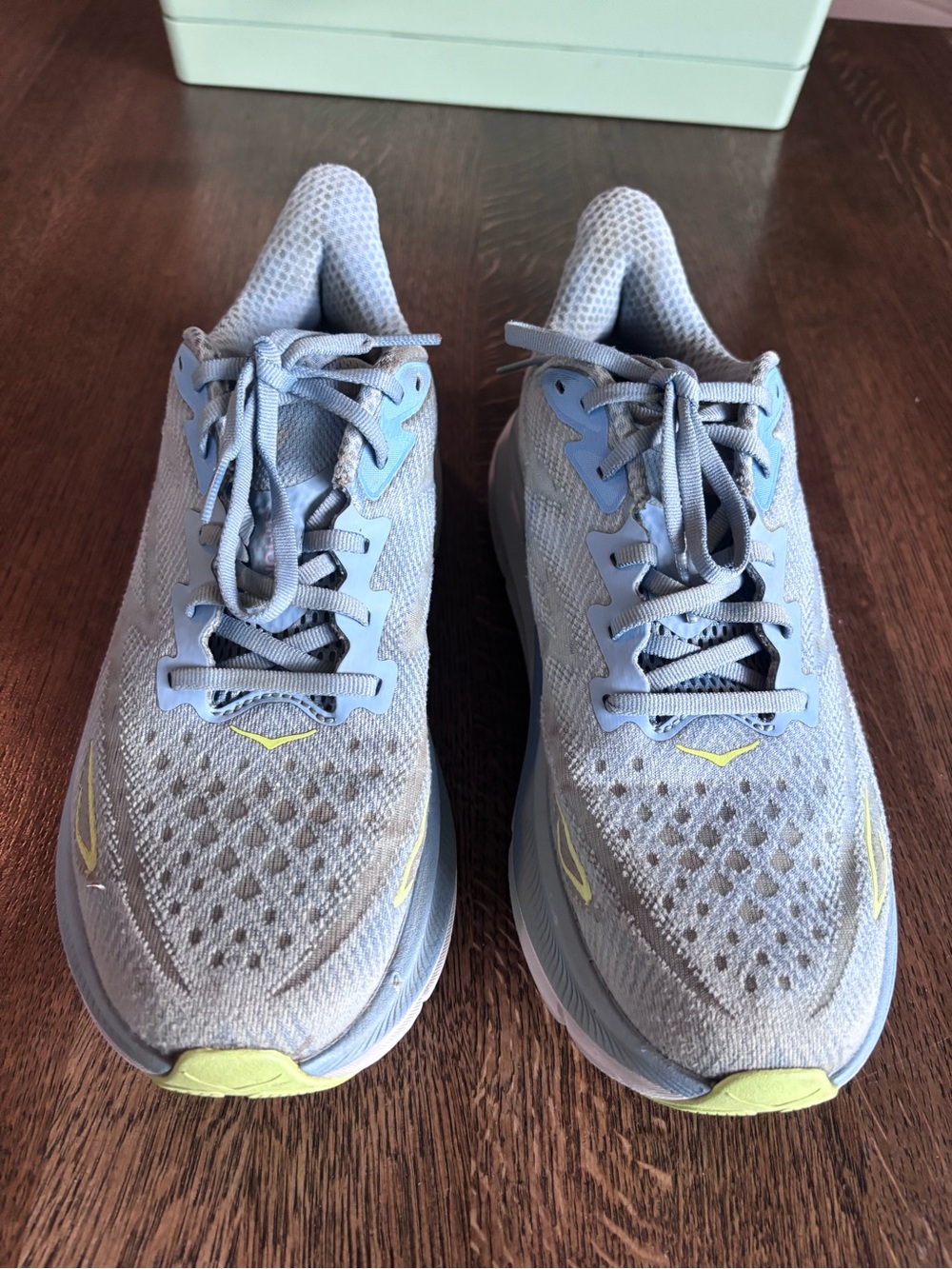 HOKA ONE ONE Clifton 7 Light Blue Pastel Pink Sneakers Women’s Size 10B